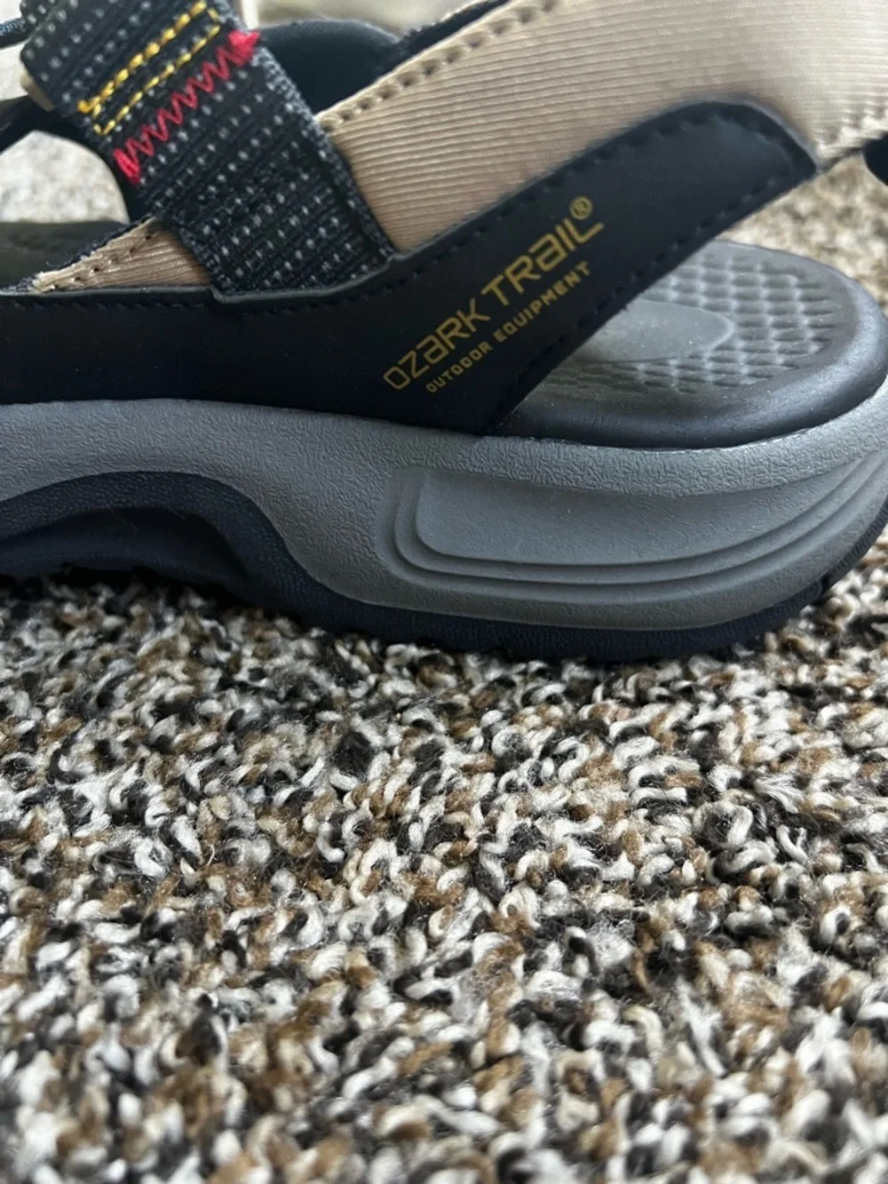 Ozark Trail Black and Tan Men's Outdoor Sport Sandals